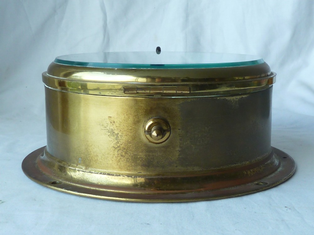 Large Smiths Astral Brass Ships Clock 8 Day Admiralty Pattern Marine Bulkhead View VI