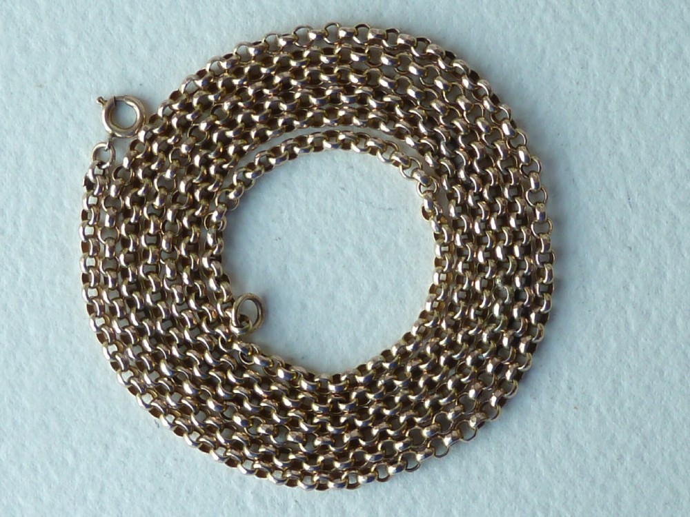 Victorian 9 Carat Yellow Gold Long Guard Chain 43.5