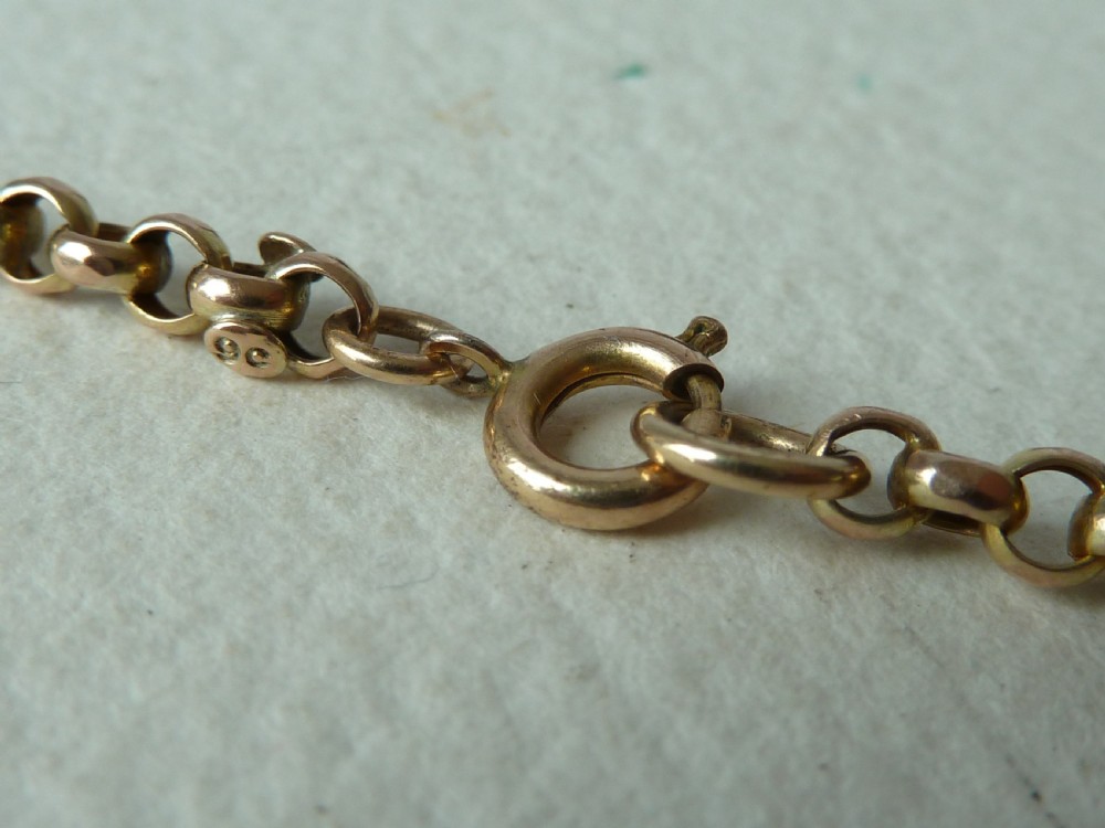 Victorian 9 Carat Yellow Gold Long Guard Chain 43.5