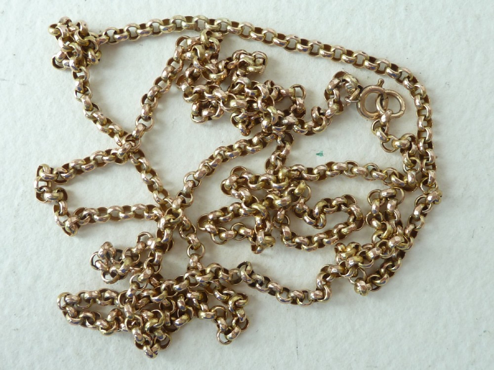 Victorian 9 Carat Yellow Gold Long Guard Chain 43.5