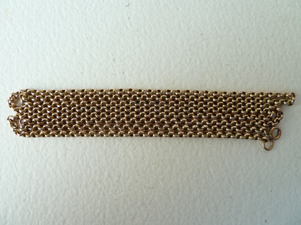 Victorian 9 Carat Yellow Gold Long Guard Chain 43.5