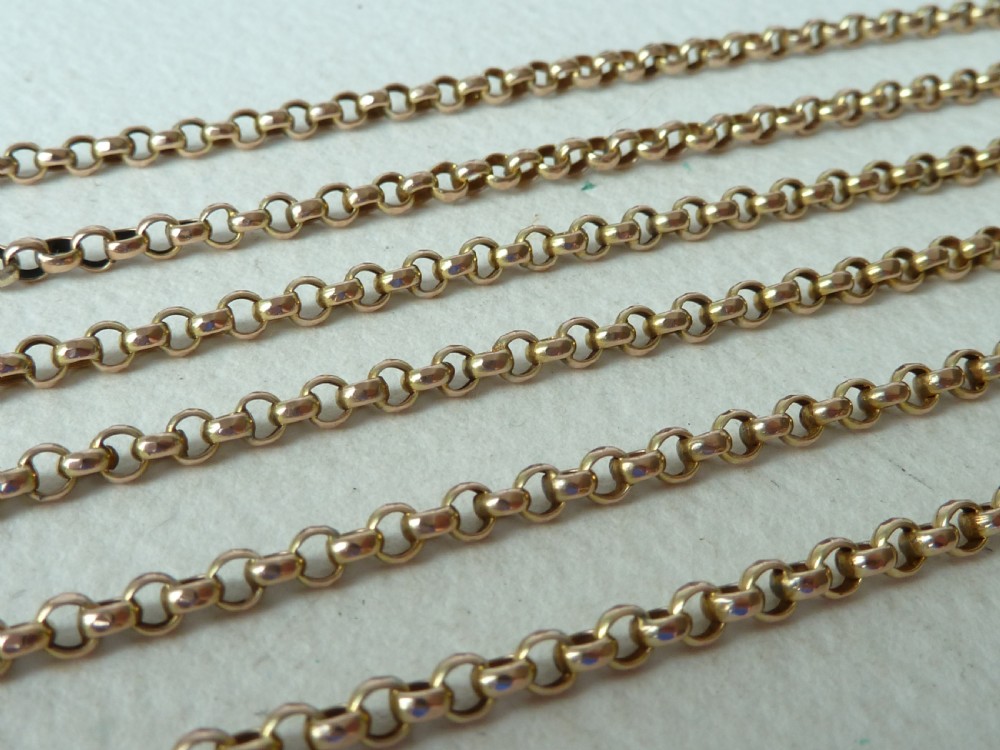 Victorian 9 Carat Yellow Gold Long Guard Chain 43.5