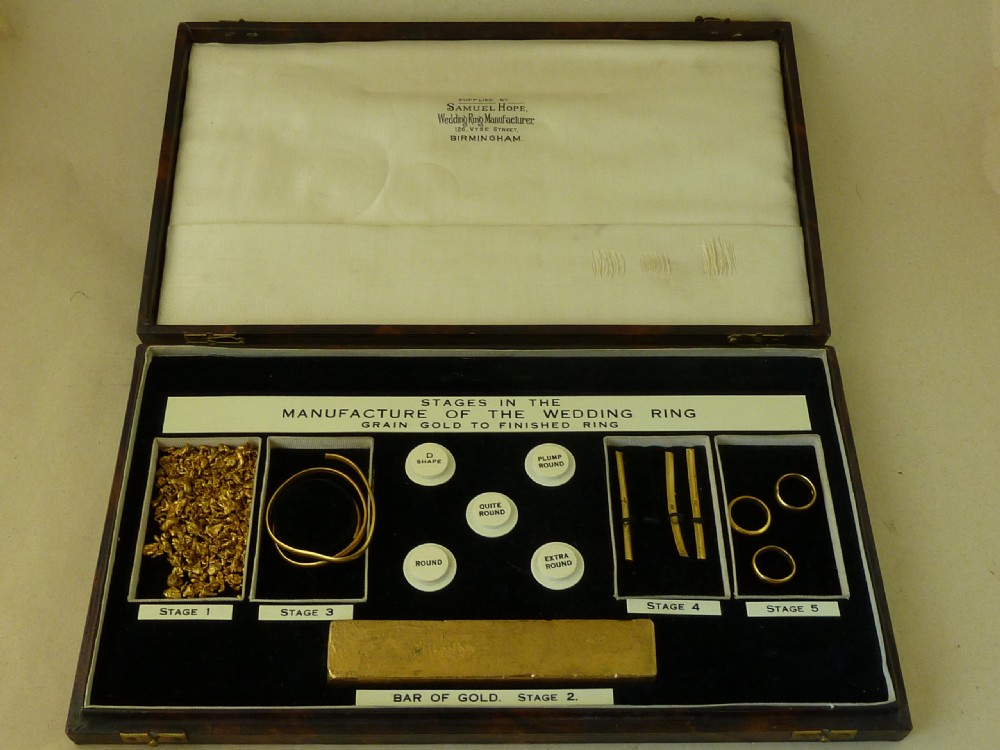 Stages Wedding Ring Manufacture Display Samuel Hope Gold Band Vintage View II
