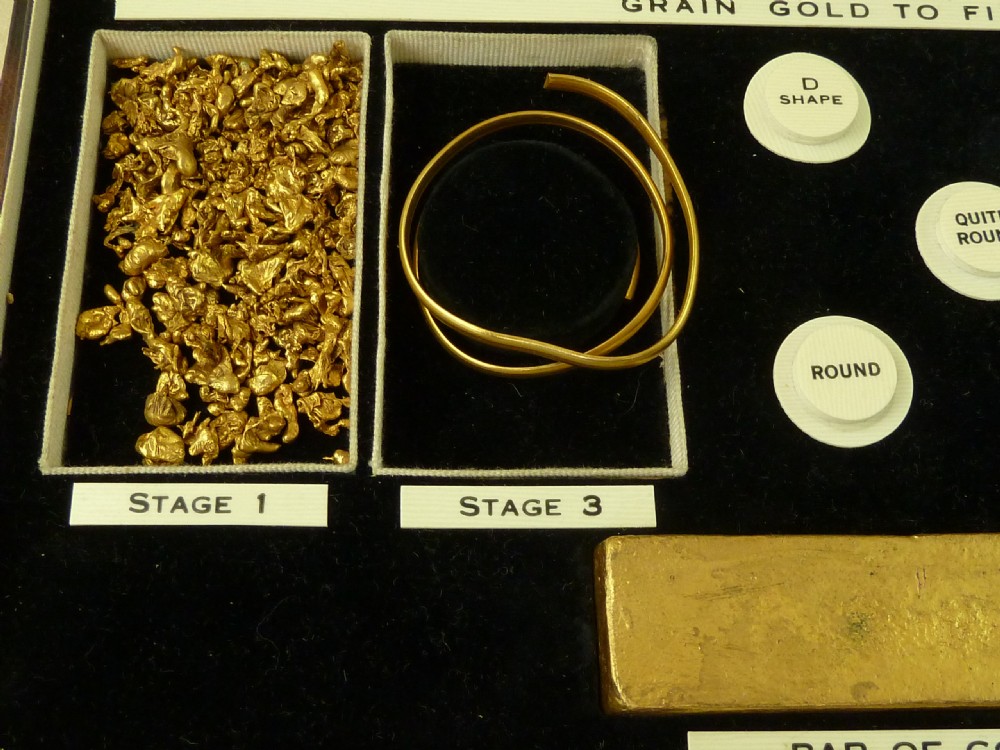 Stages Wedding Ring Manufacture Display Samuel Hope Gold Band Vintage View III