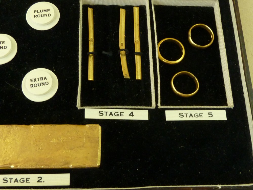 Stages Wedding Ring Manufacture Display Samuel Hope Gold Band Vintage View IV