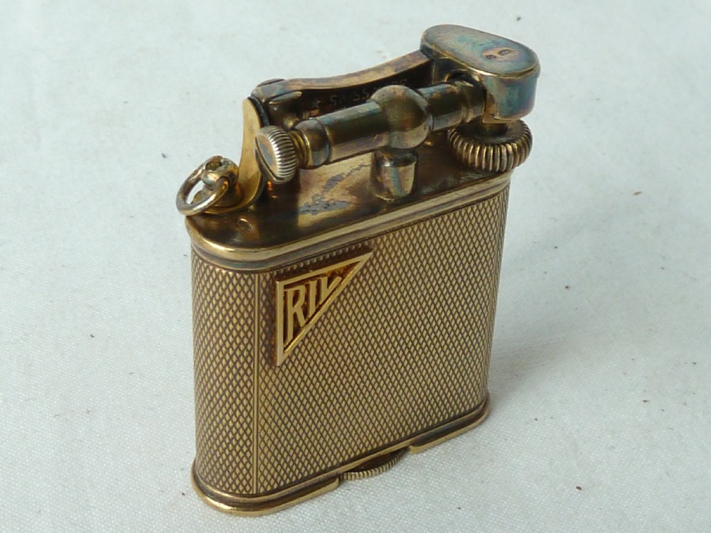1934 Silver Gilt Dunhill Watch Lighter Hallmarked Sterling Pocket Petrol Cigarette View III