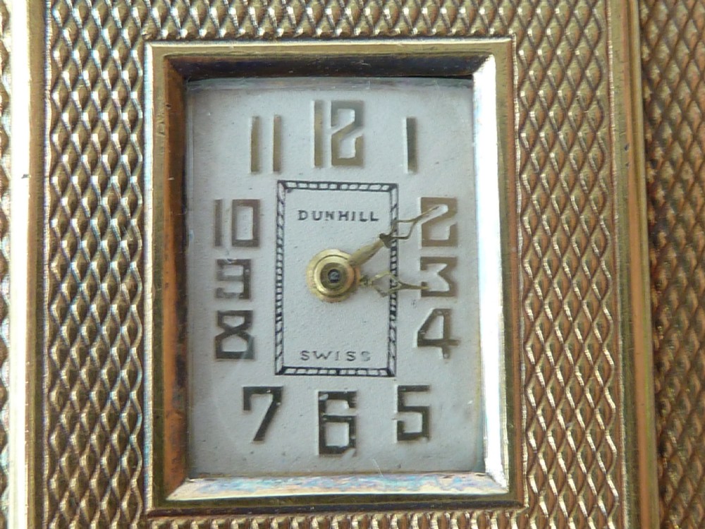 1934 Silver Gilt Dunhill Watch Lighter Hallmarked Sterling Pocket Petrol Cigarette View VIII