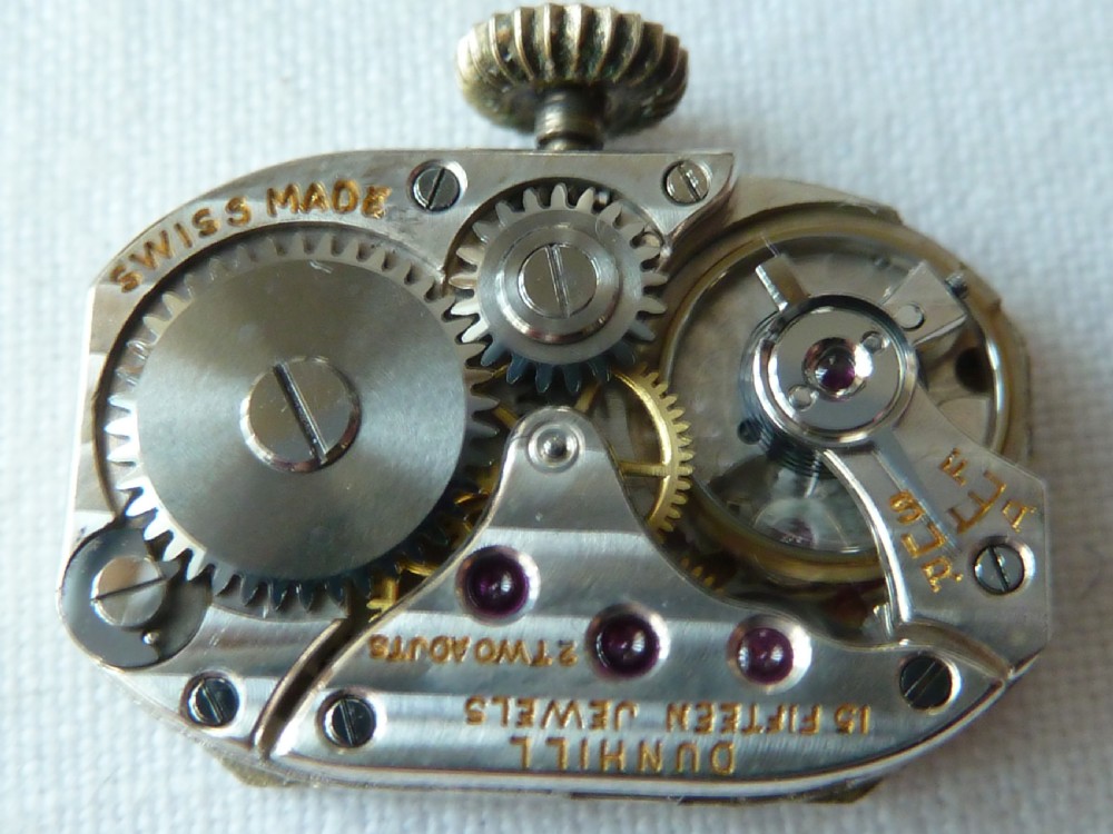 1934 Silver Gilt Dunhill Watch Lighter Hallmarked Sterling Pocket Petrol Cigarette View XII