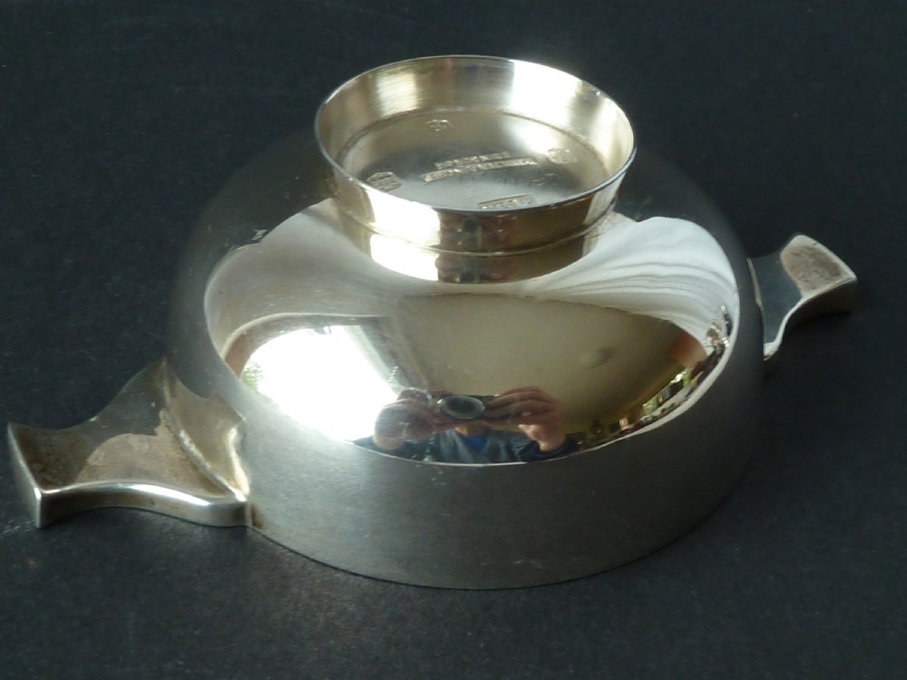 1937 Edinburgh Sterling Silver Quaich Scottish Hamilton & Inches View V