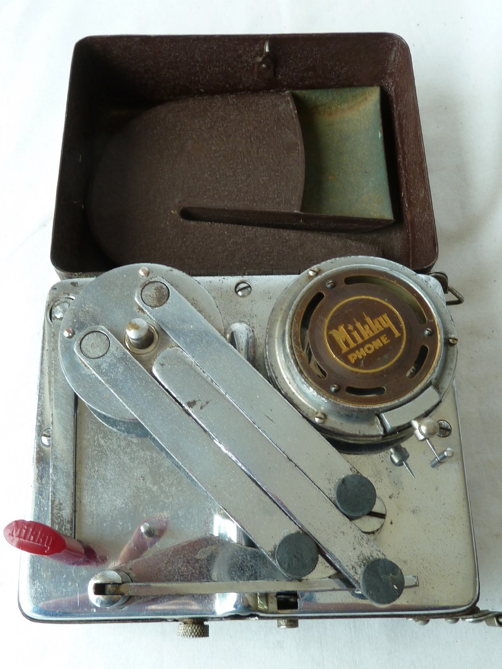 Mikky Phone Miniature Portable Gramophone 30s Japan View V