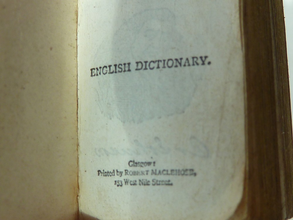 Bryces Miniature Smallest English Dictionary Magnifying Case Pears Victorian View IV
