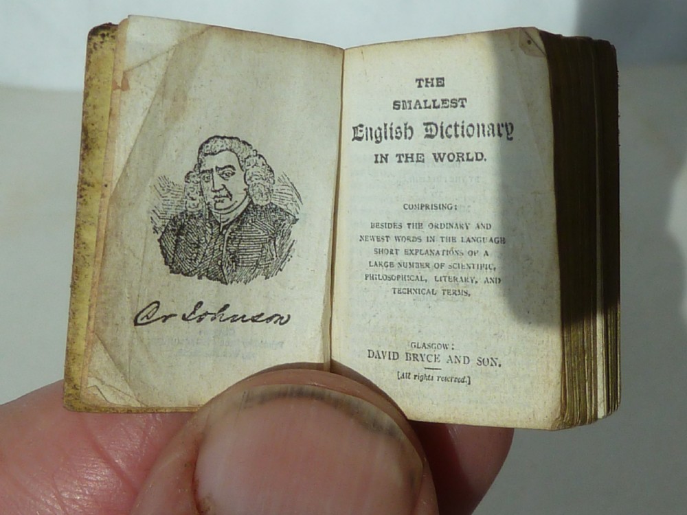 Bryces Miniature Smallest English Dictionary Magnifying Case Pears Victorian View V
