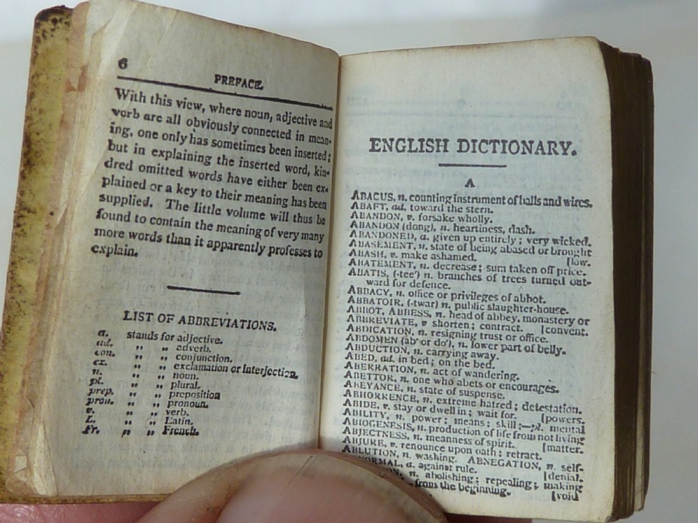 Bryces Miniature Smallest English Dictionary Magnifying Case Pears Victorian View VI