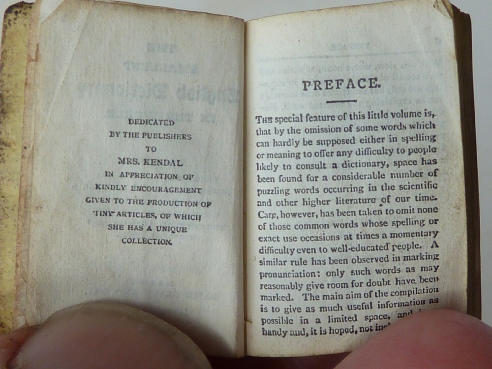 Bryces Miniature Smallest English Dictionary Magnifying Case Pears Victorian View VII