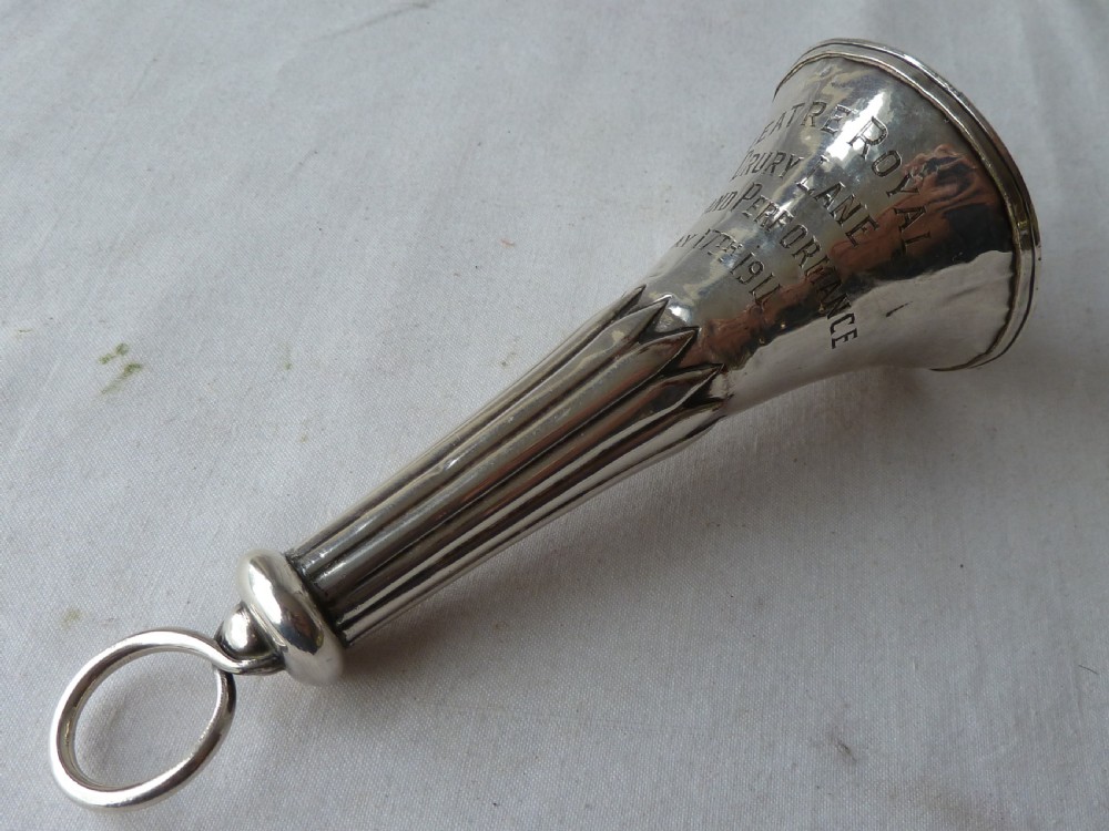 1911 Solid Silver Posy Holder Tussie Mussie Theatre Royal Kaiser Wilhelm View V
