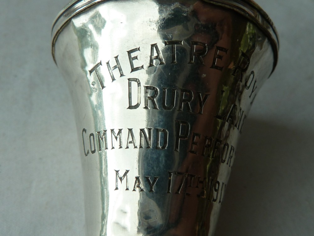 1911 Solid Silver Posy Holder Tussie Mussie Theatre Royal Kaiser Wilhelm View VIII