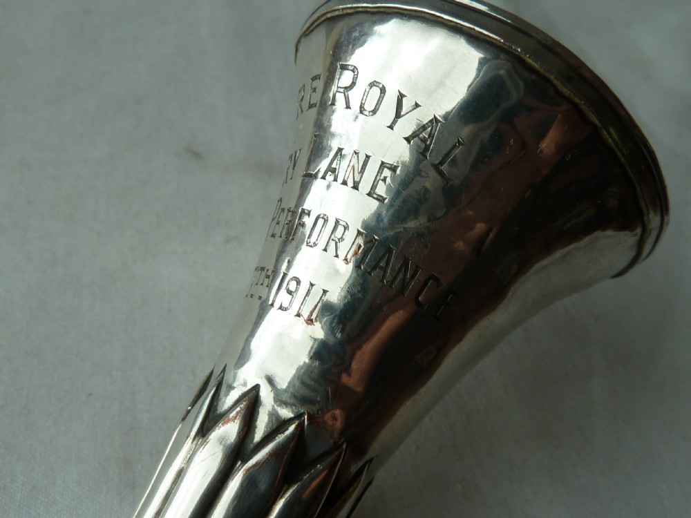 1911 Solid Silver Posy Holder Tussie Mussie Theatre Royal Kaiser Wilhelm View IX