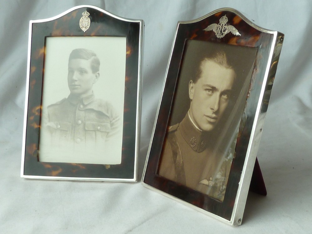RFC Eton College OTC 1916 English Hallmarked Silver Photo Frames WWI View II