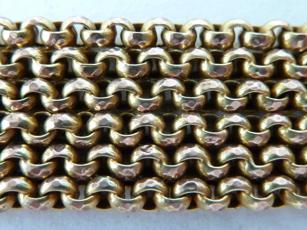 Victorian 9 Carat Gold 11.8g Chain Faceted Link Belcher Necklace 32