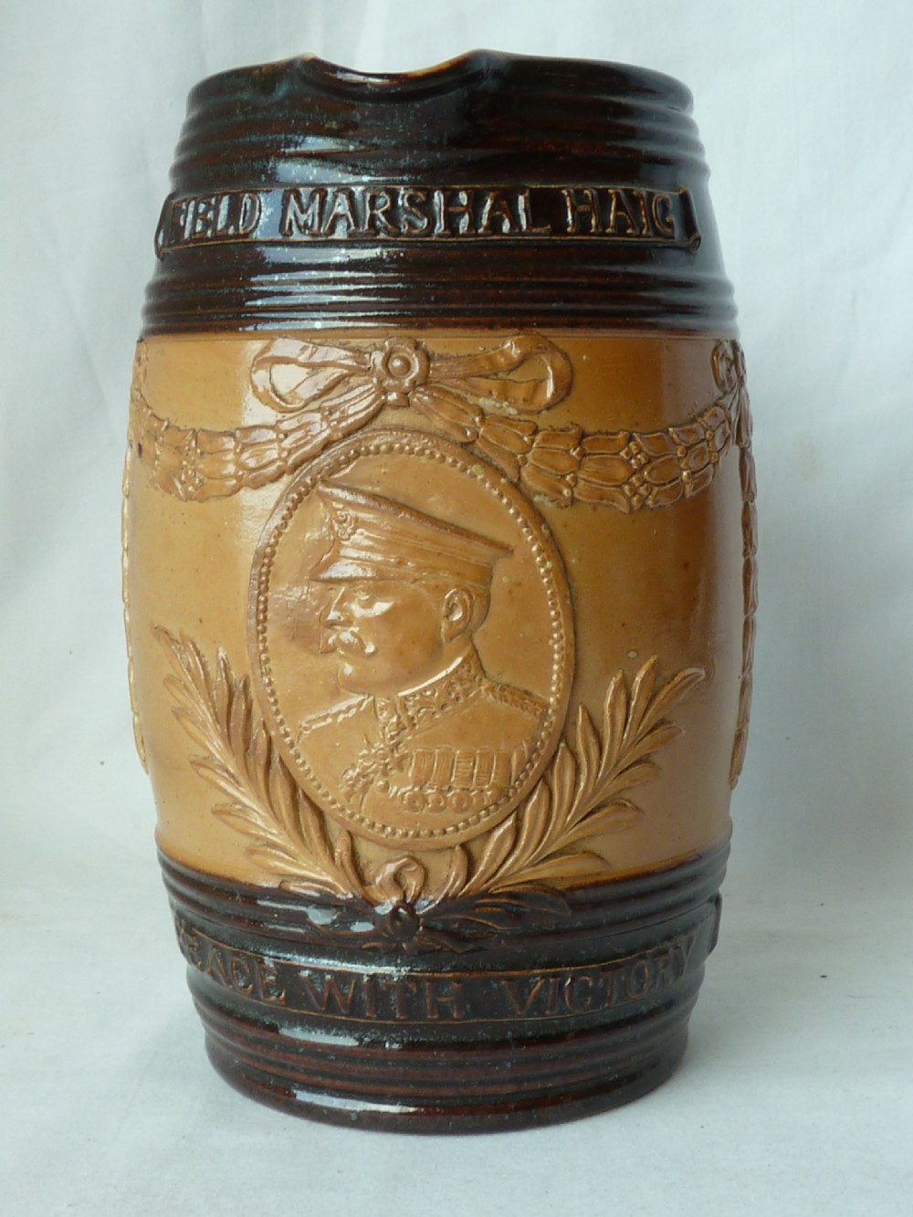 Royal Doulton Lambeth Field Marshal Haig Commemorative Jug 1919 WWI View II