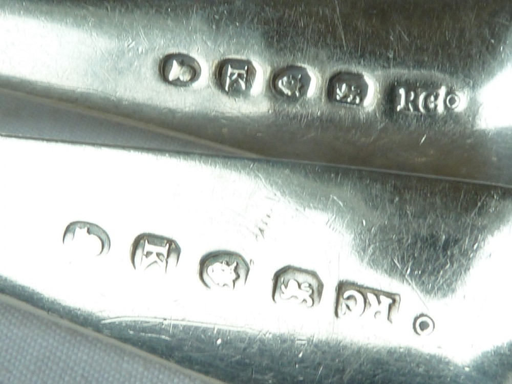 Pair Silver Berry Spoons Boxed Georgian Victorian Serving Table Sterling Hallmarked View X