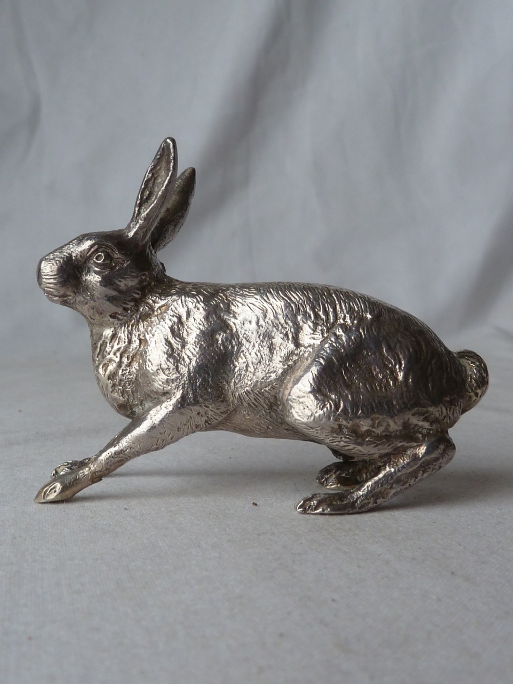 Solid Silver Hare Model Hallmarked Sterling Rabbit Edward Barnard Bros View II