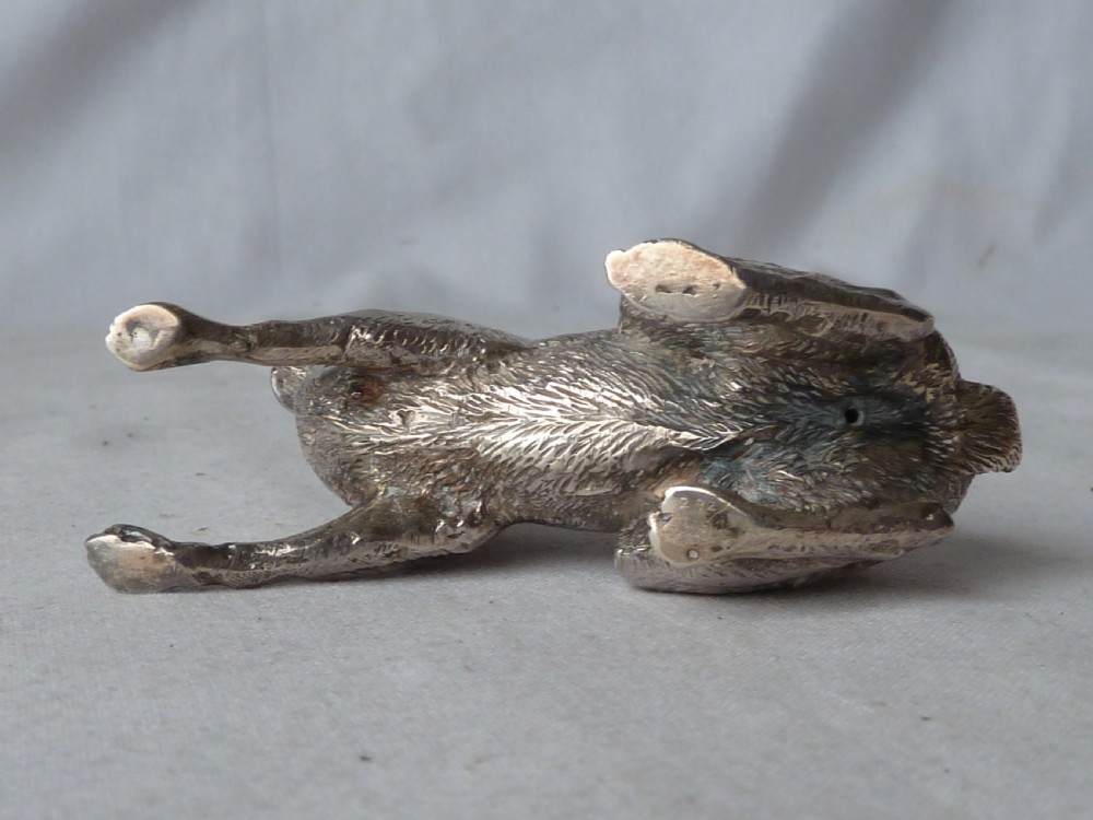 Solid Silver Hare Model Hallmarked Sterling Rabbit Edward Barnard Bros View VI