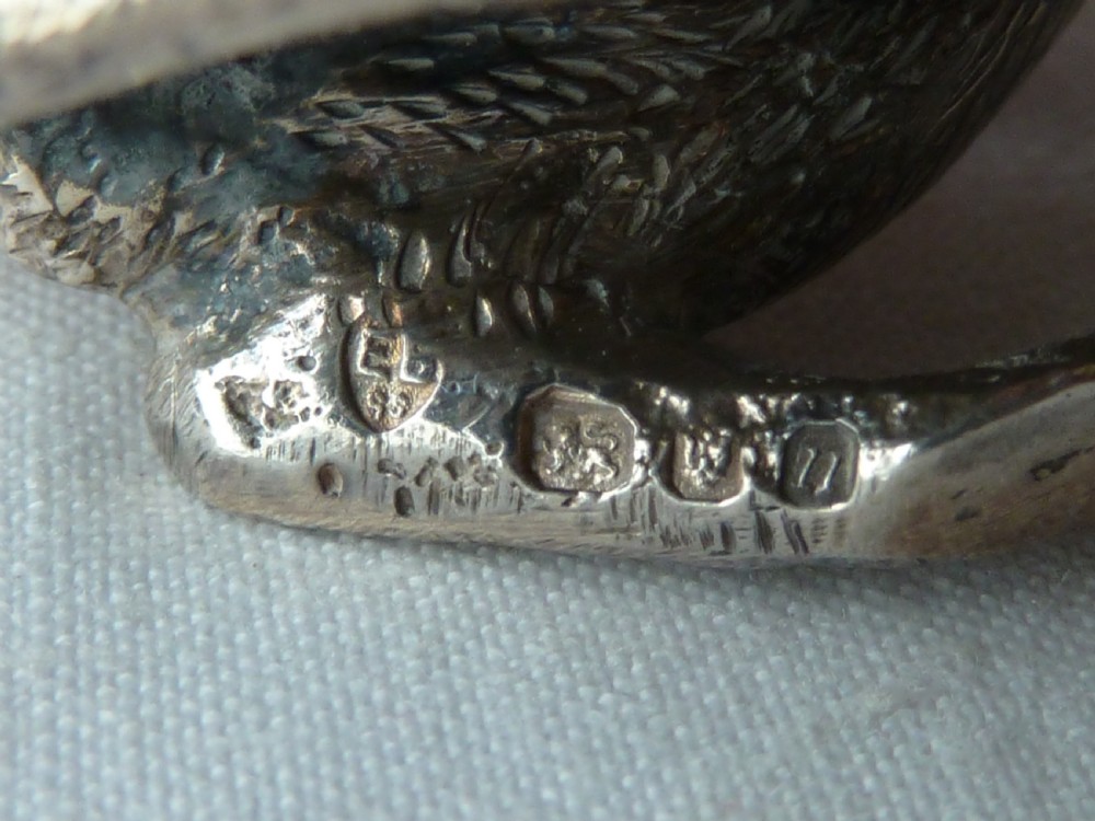 Solid Silver Hare Model Hallmarked Sterling Rabbit Edward Barnard Bros View VII
