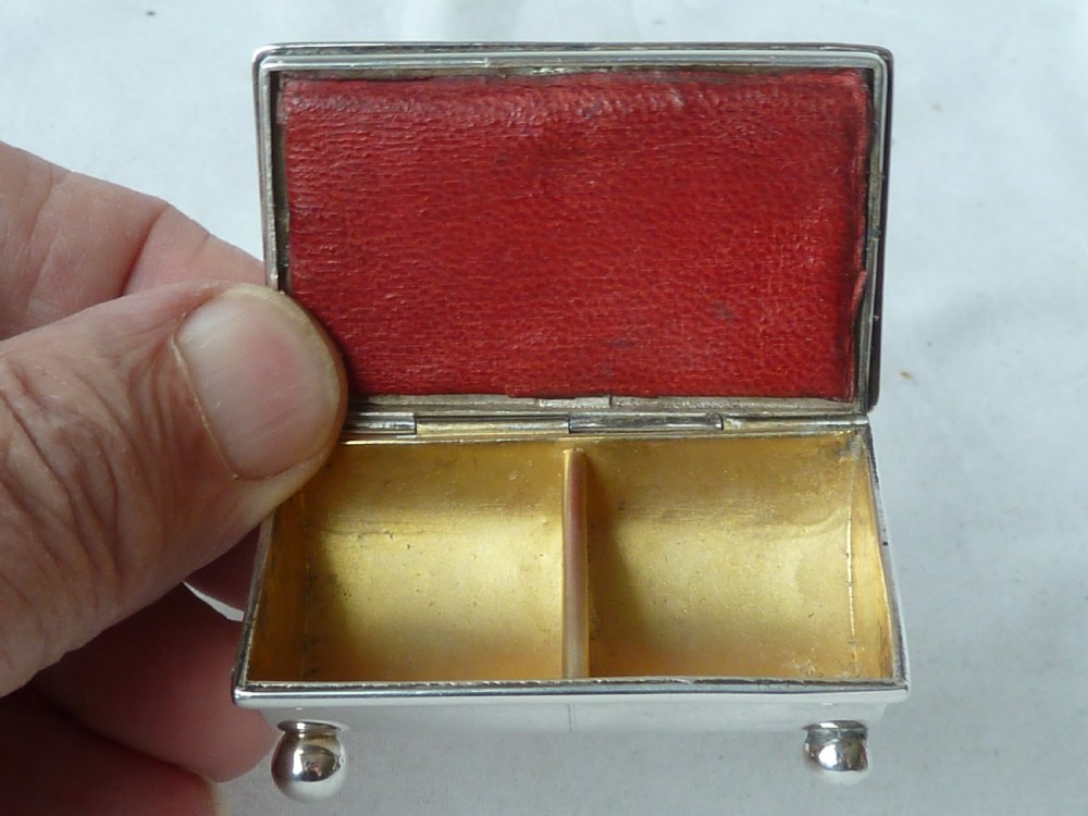 Edwardian Double Postage Stamp Case Box 1903 Sterling Silver View V