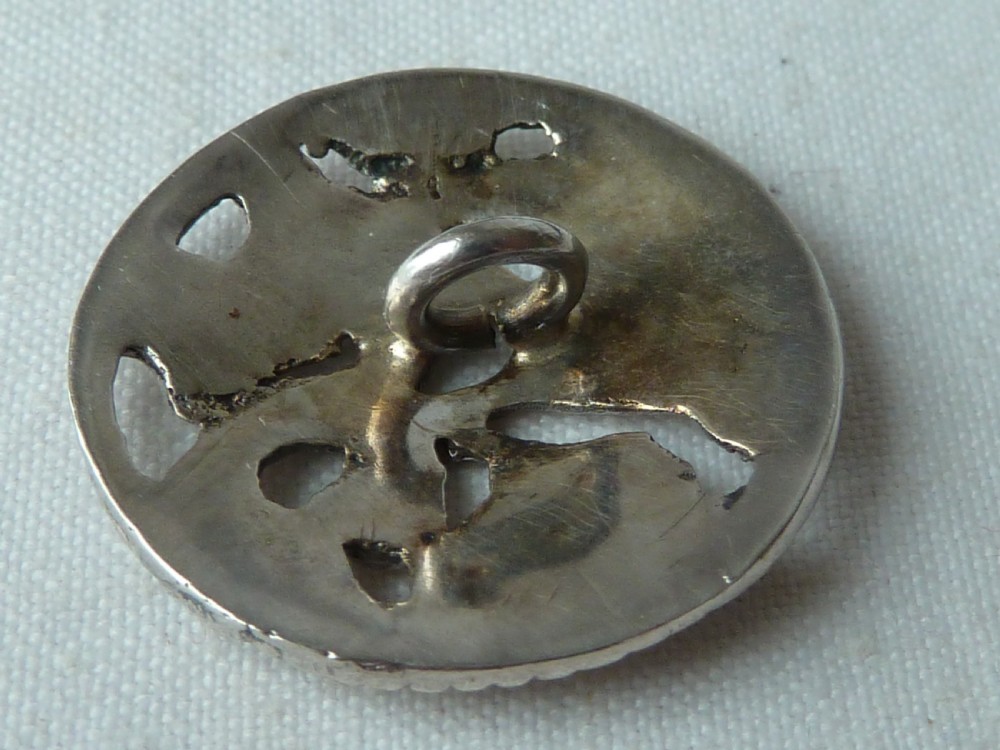Boxed Set 6 Buttons Silver Floral Art Nouveau Hallmarked 1901 View IV