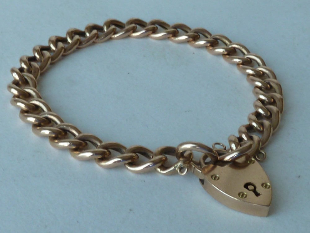 10.5g Solid 9 Carat Gold Chain Bracelet Curb Link