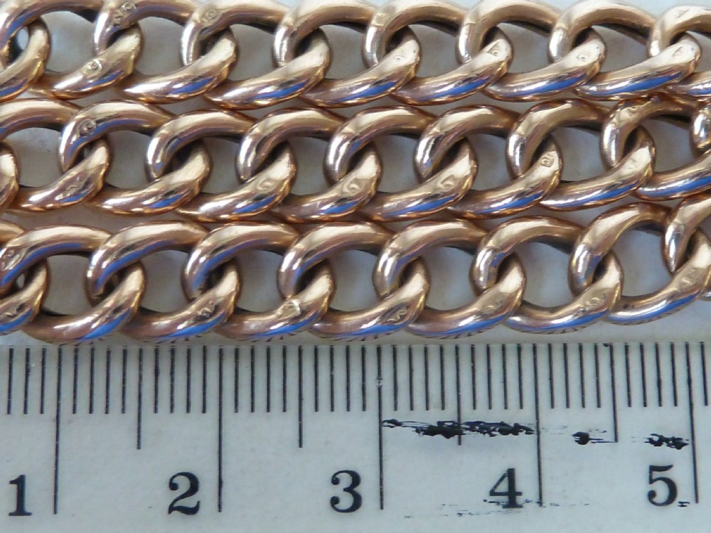 10.5g Solid 9 Carat Gold Chain Bracelet Curb Link View VI
