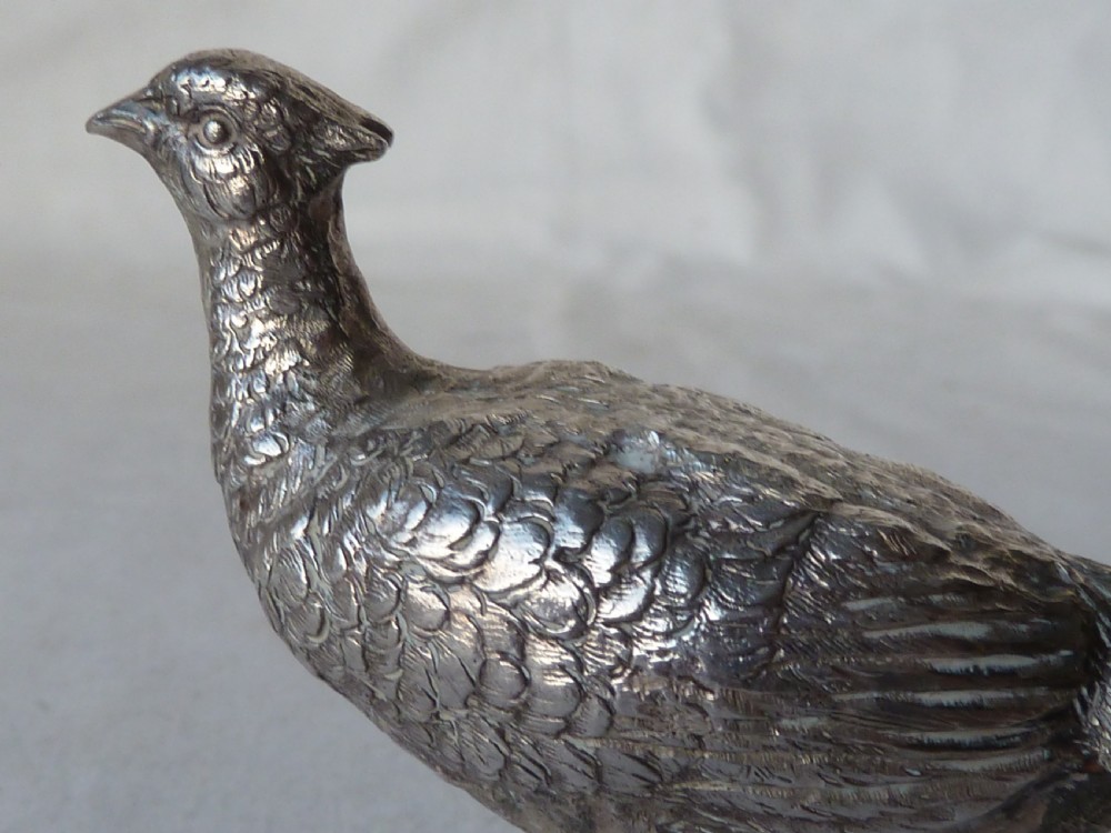 Pheasant Silver Novelty .925 Sterling German Bird Model View VI
