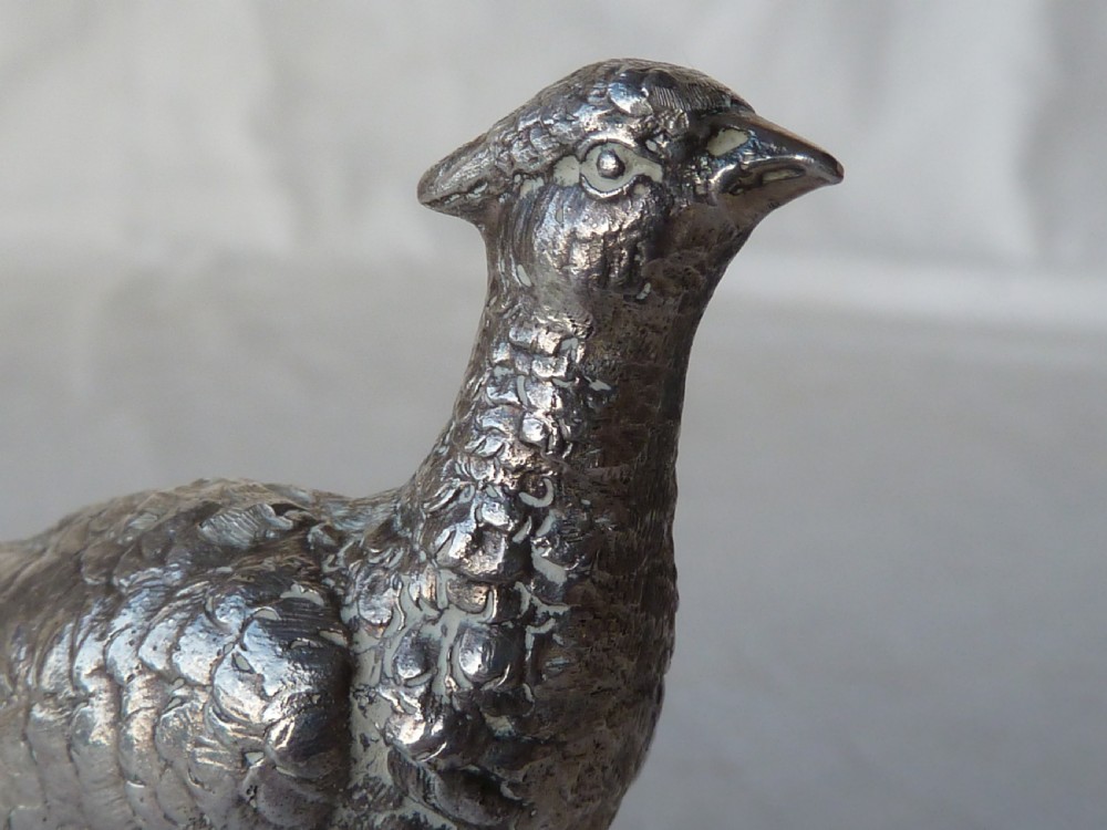 Pheasant Silver Novelty .925 Sterling German Bird Model View VII
