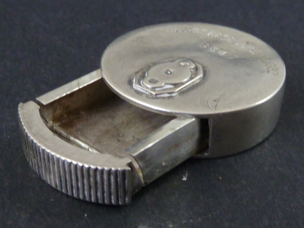 1881 Vesta Case Solid Silver Novelty Padlock Match Hallmarked Birmingham Sterling Box Cotterell Victorian View IV