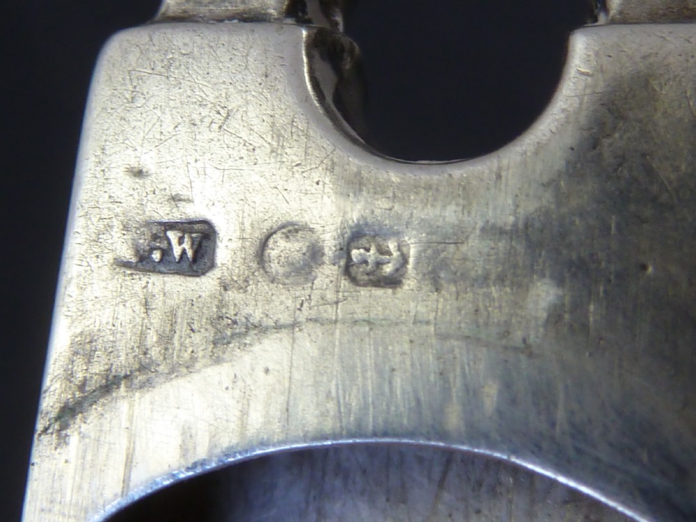 1881 Vesta Case Solid Silver Novelty Padlock Match Hallmarked Birmingham Sterling Box Cotterell Victorian View VI