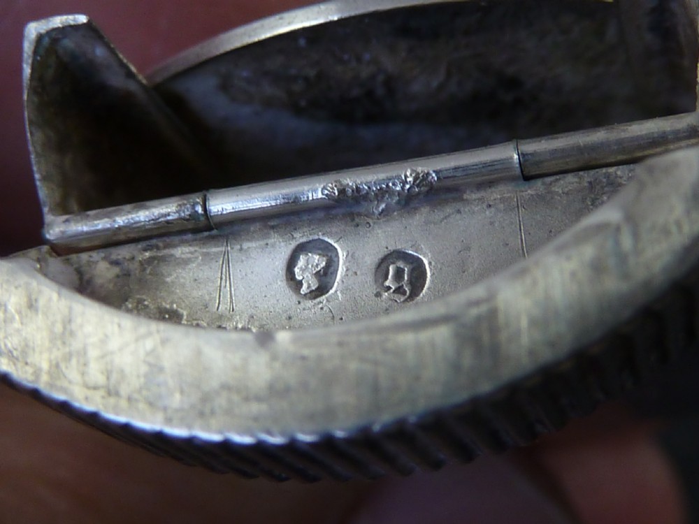 1881 Vesta Case Solid Silver Novelty Padlock Match Hallmarked Birmingham Sterling Box Cotterell Victorian View VII