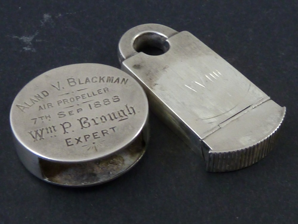 1881 Vesta Case Solid Silver Novelty Padlock Match Hallmarked Birmingham Sterling Box Cotterell Victorian View VIII