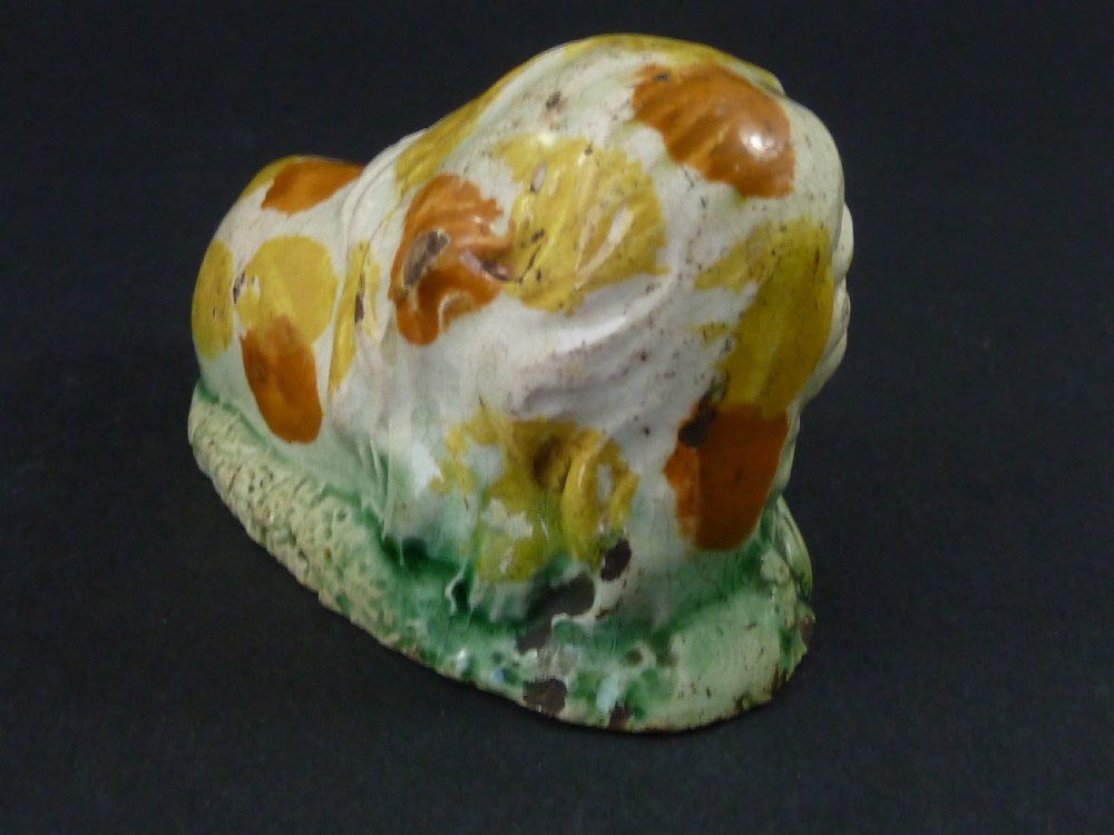 Prattware Lion Early English Staffordshire  Pottery Miniature Toy View VI