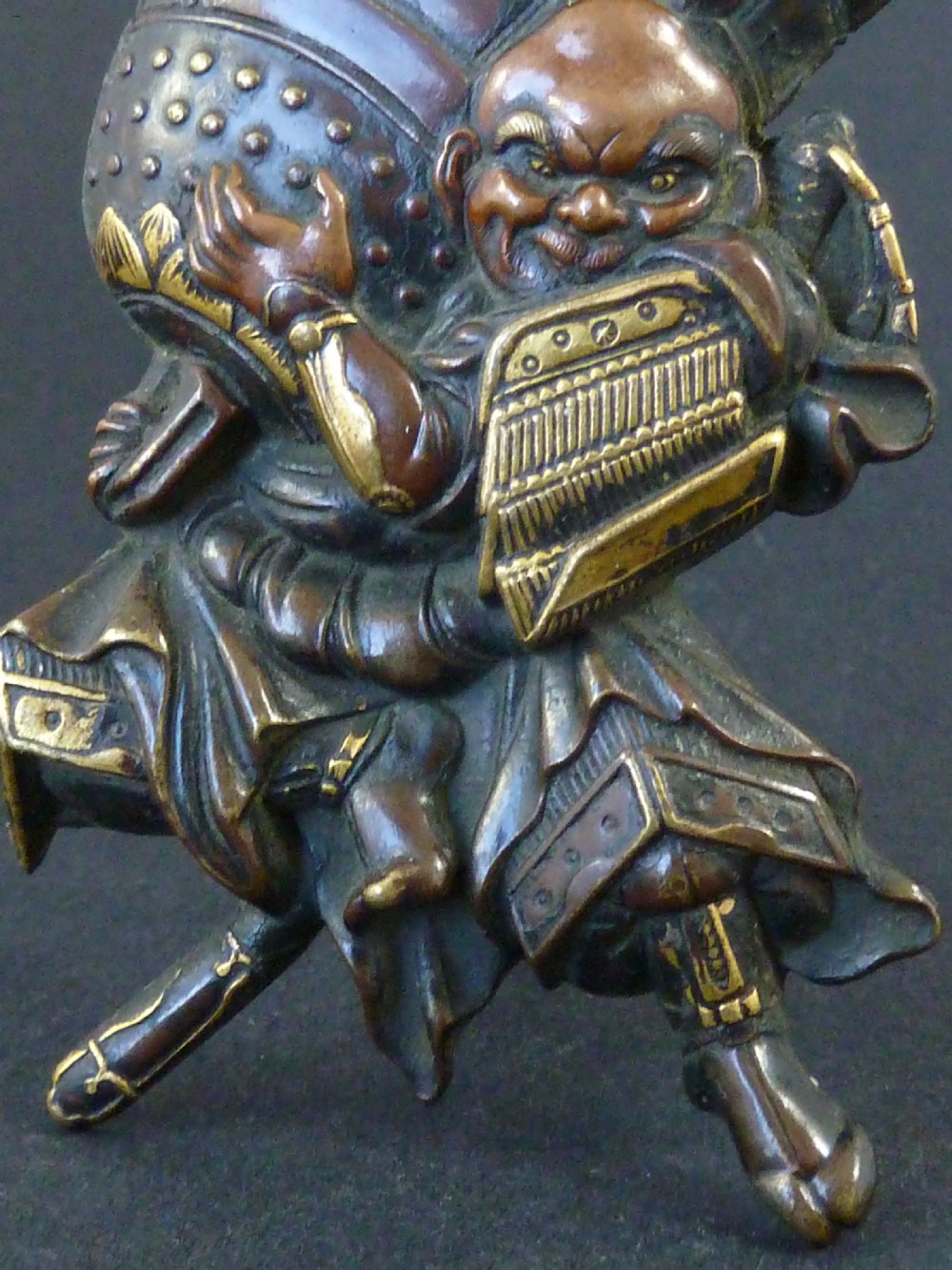 Large Japanese Mixed Metal Menu Holder Meiji Period Gold Copper Bronze Frame View VI