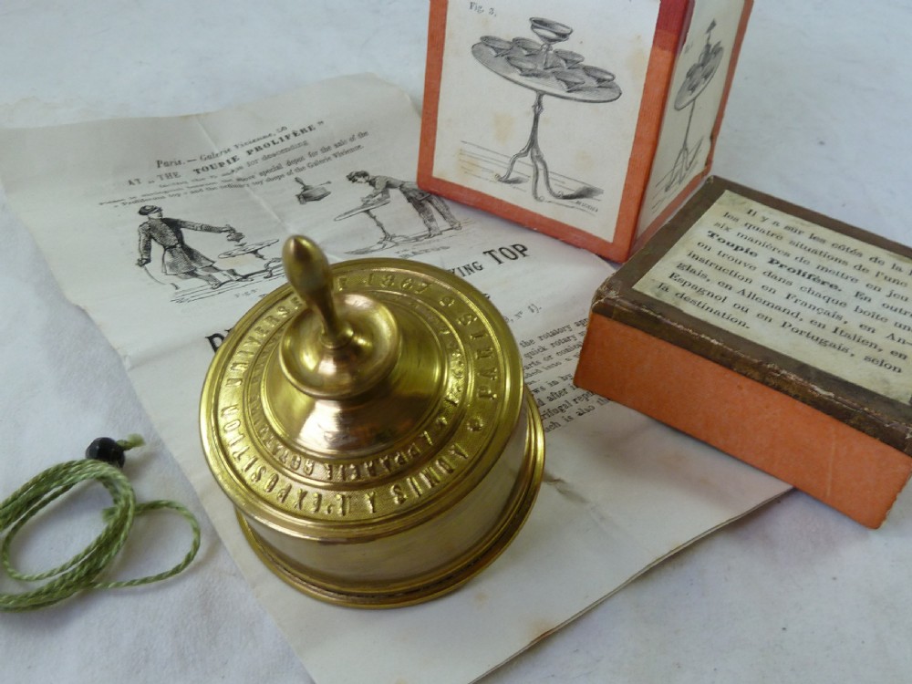 Prolific Self Multiplying Spinning Top Brass Boxed French Conjuring Magic