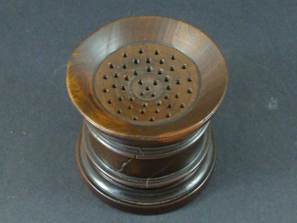 Georgian Pounce Pot Sander Lignum Vitae Treen English View III