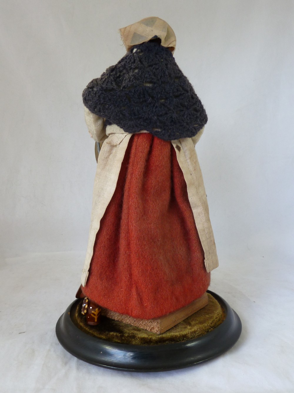Pedlar Doll Glass Dome London Street Vendor Peddler Victorian View IV