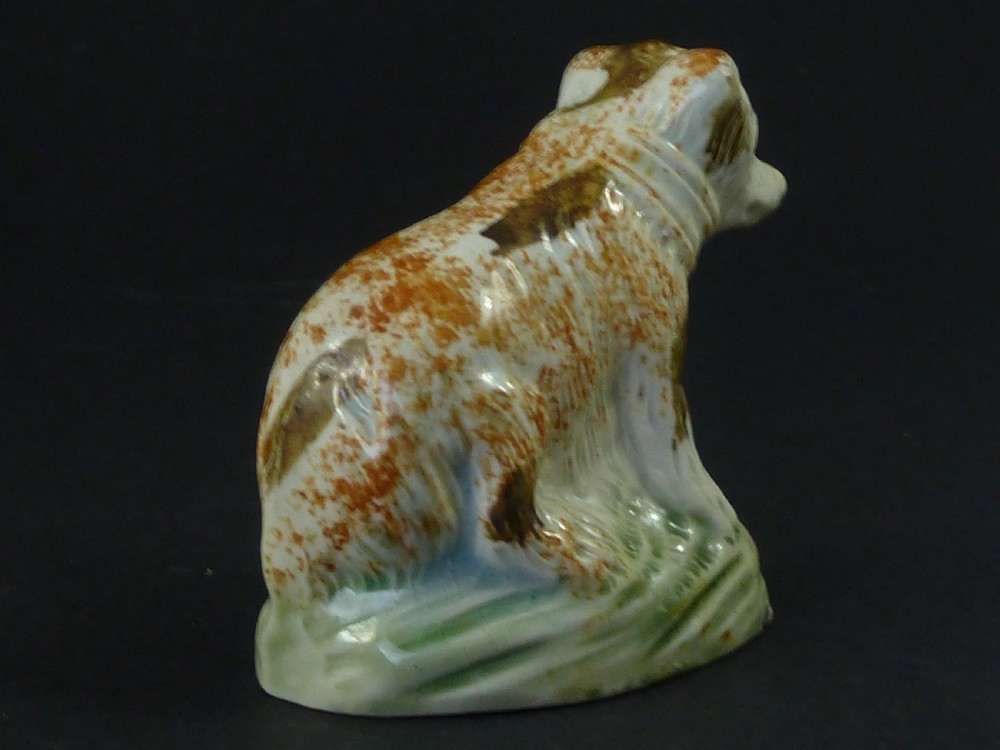 English Creamware Pottery Bear Whieldon Type Early Staffordshire Miniature Toy Figure View V