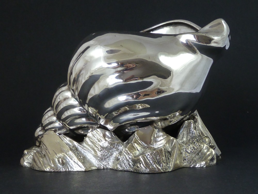 Victorian Spoon Warmer Silver Plate Whelk Shell Novelty Atkin Brothers Sheffield EPNS