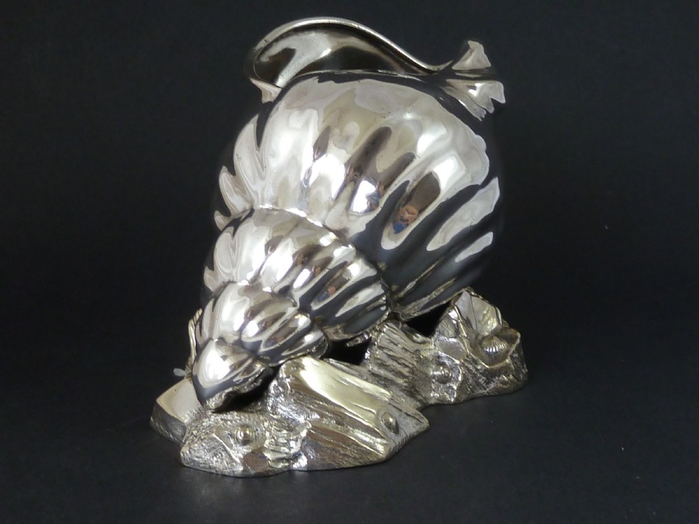 Victorian Spoon Warmer Silver Plate Whelk Shell Novelty Atkin Brothers Sheffield EPNS View III