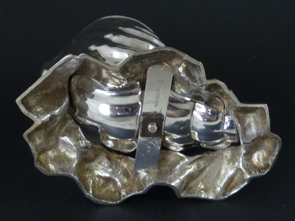 Victorian Spoon Warmer Silver Plate Whelk Shell Novelty Atkin Brothers Sheffield EPNS View VII