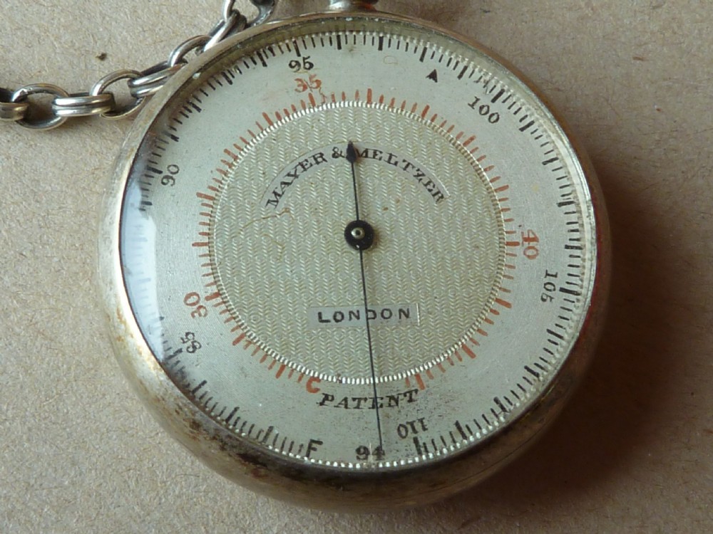 Mayer & Meltzer Silver Immisch Analogue Skin Thermometer London Patent Fever View II