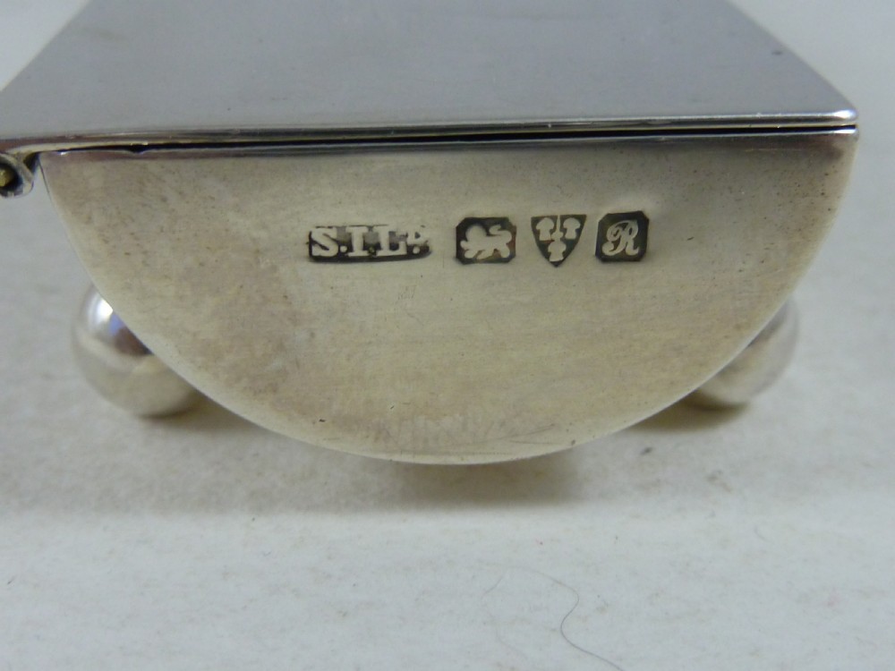 Quadruple Postage Stamp Case Box 1917 Sterling Silver Trough View IV