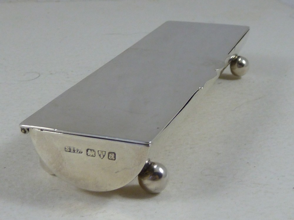 Quadruple Postage Stamp Case Box 1917 Sterling Silver Trough View VII
